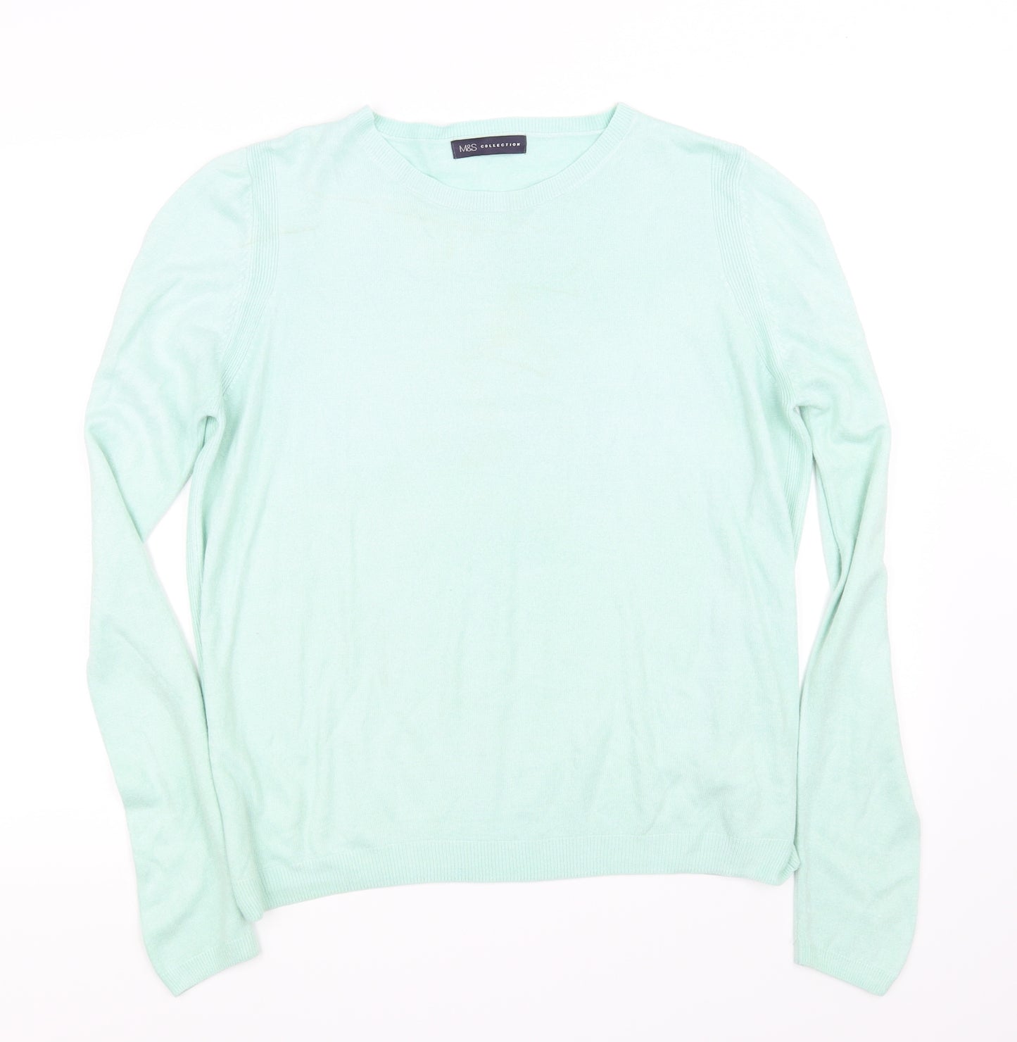 m&s Womens Green   Pullover Jumper Size 14