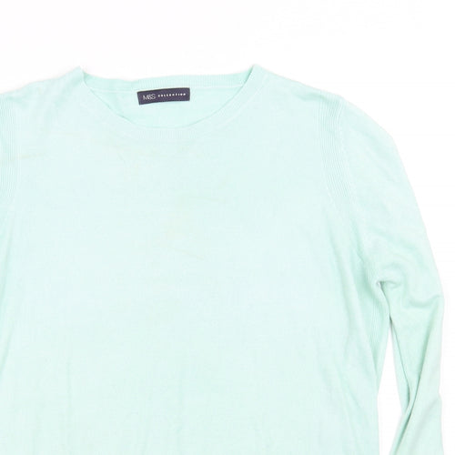 m&s Womens Green   Pullover Jumper Size 14