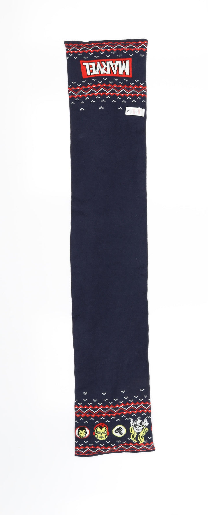 TU Unisex Blue Geometric Scarf One Size