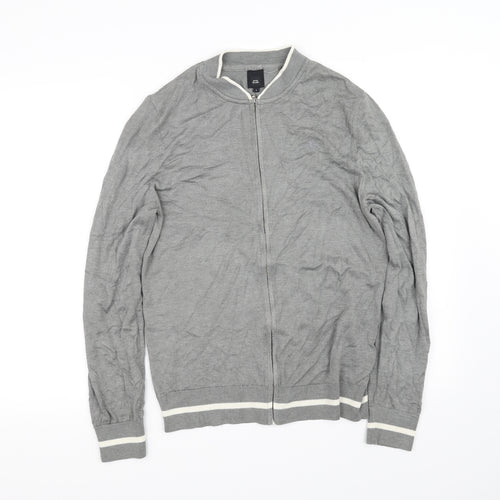 River Island Mens Grey   Cardigan Jumper Size S