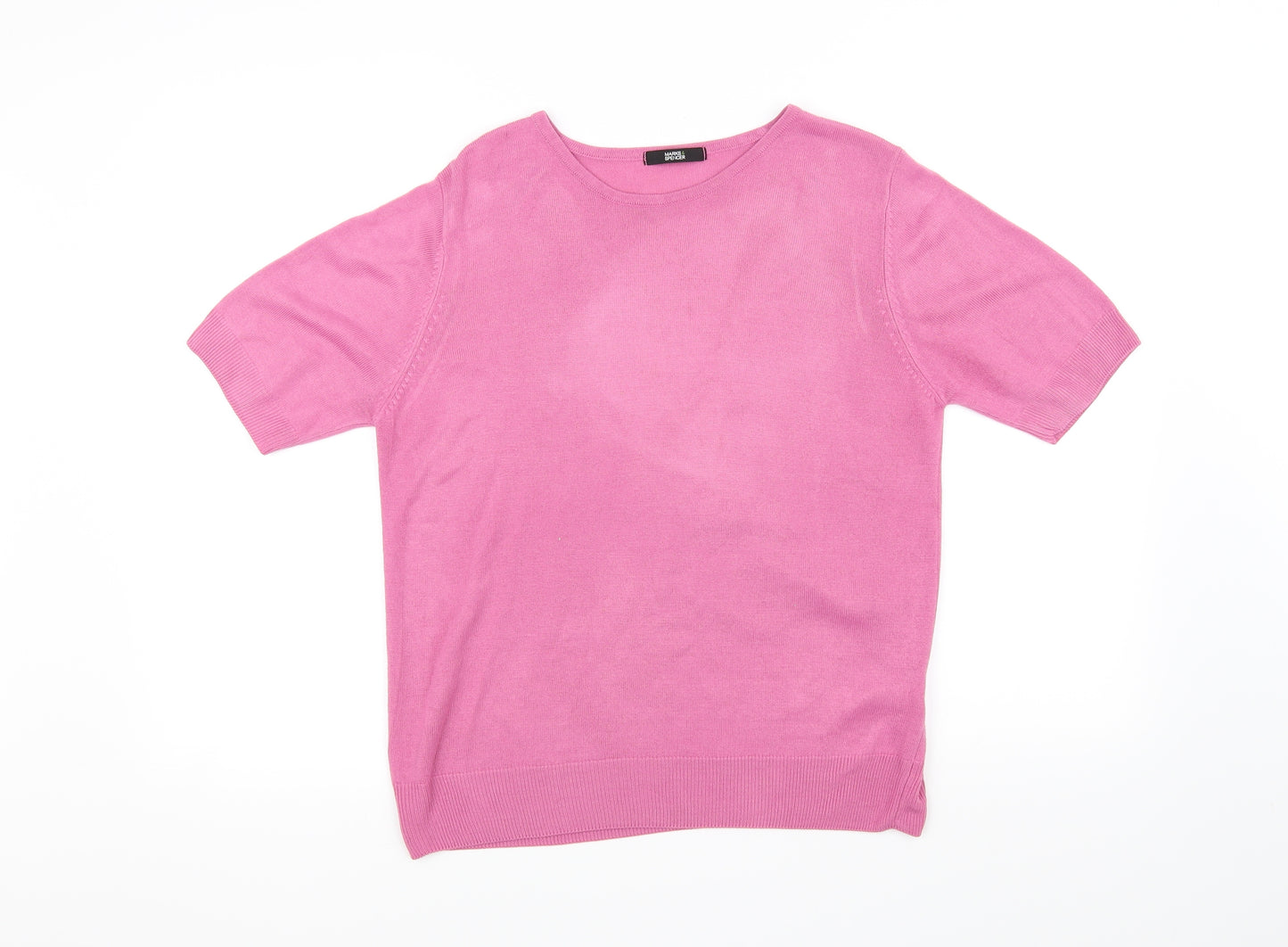 Marks and Spencer Womens Pink   Basic T-Shirt Size 14