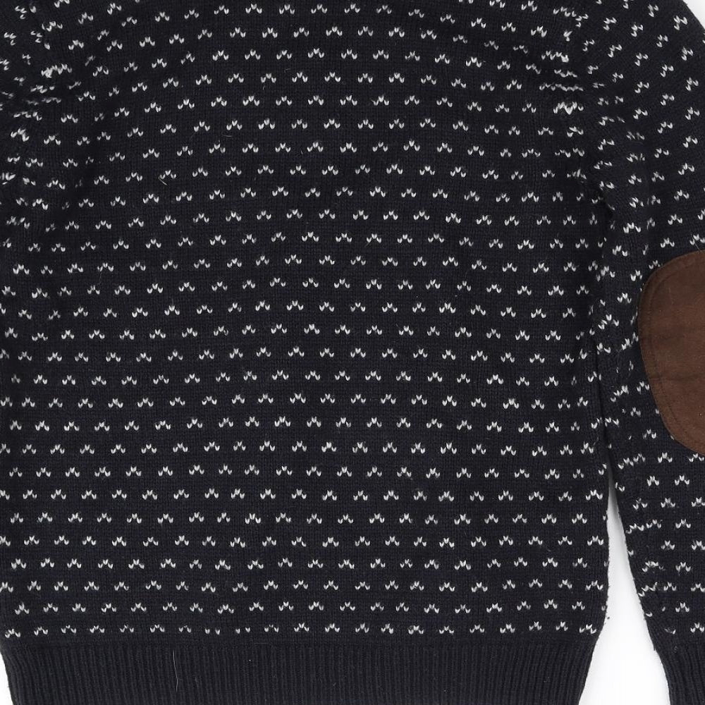 Easy Mens Blue   Pullover Sweatshirt Size S