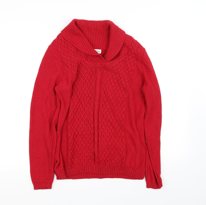 studio Womens Red Pullover Sweatshirt Size M