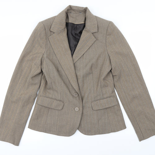 Preworn Womens Brown   Jacket Blazer Size 12