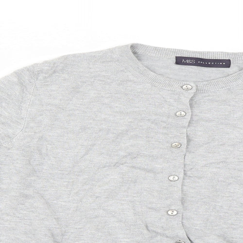 Marks and Spencer Womens Grey   Cardigan Jumper Size 12