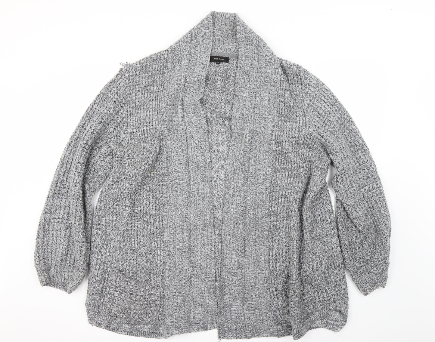 River Island Womens Grey   Cardigan Jumper Size 2XL