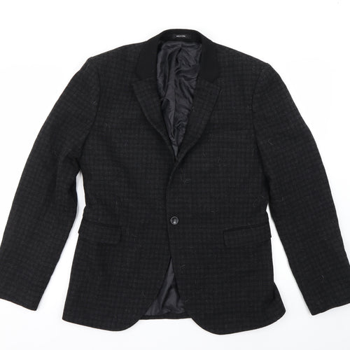 Cedar Wood State Mens Black Check  Jacket Blazer Size M