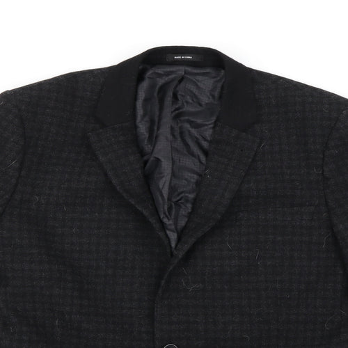 Cedar Wood State Mens Black Check  Jacket Blazer Size M