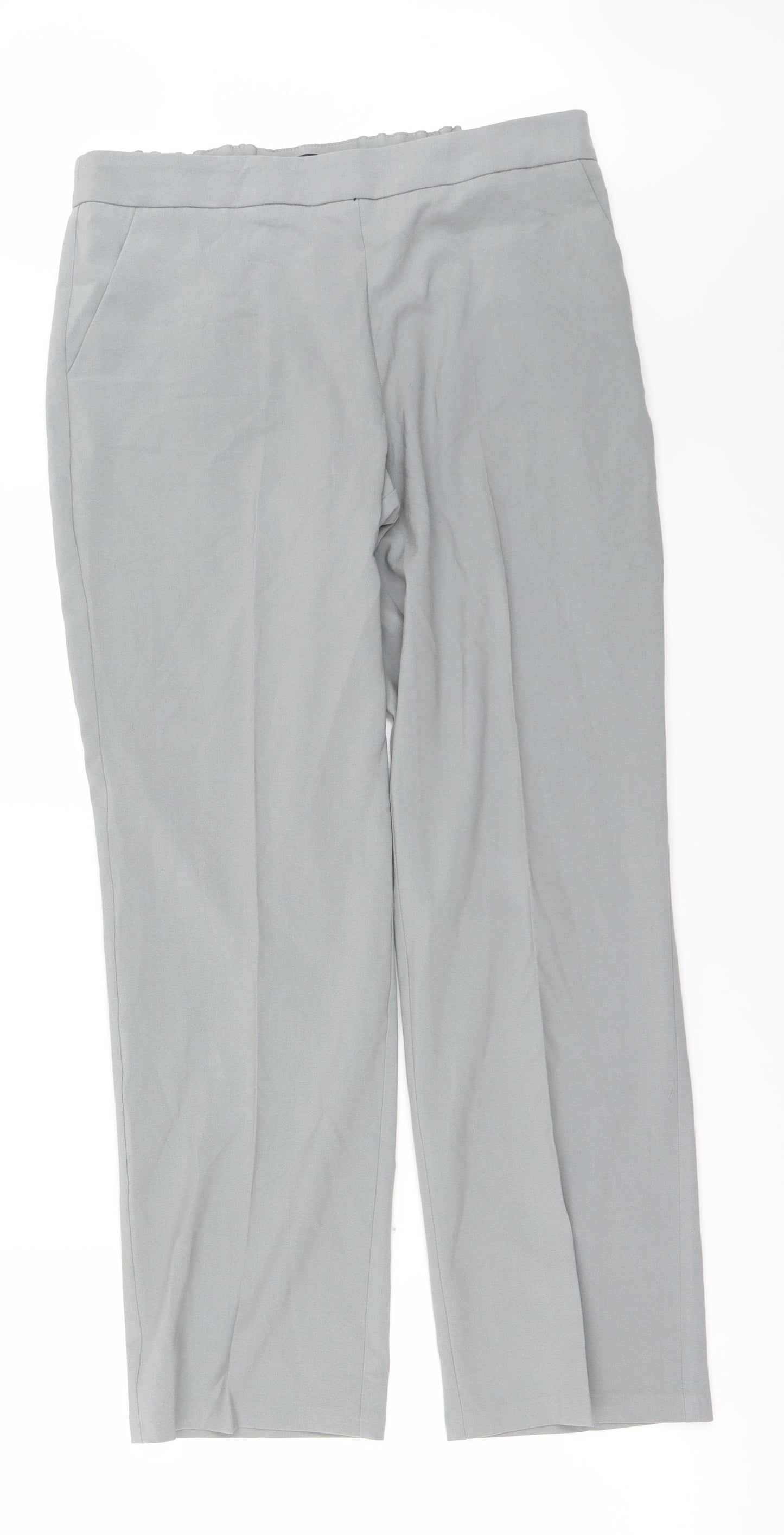 Marks and Spencer Womens Grey   Trousers  Size 12 L26 in