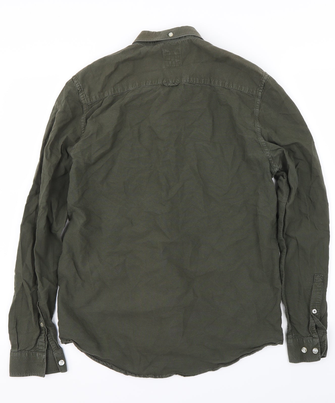 River Island Mens Green    Button-Up Size M