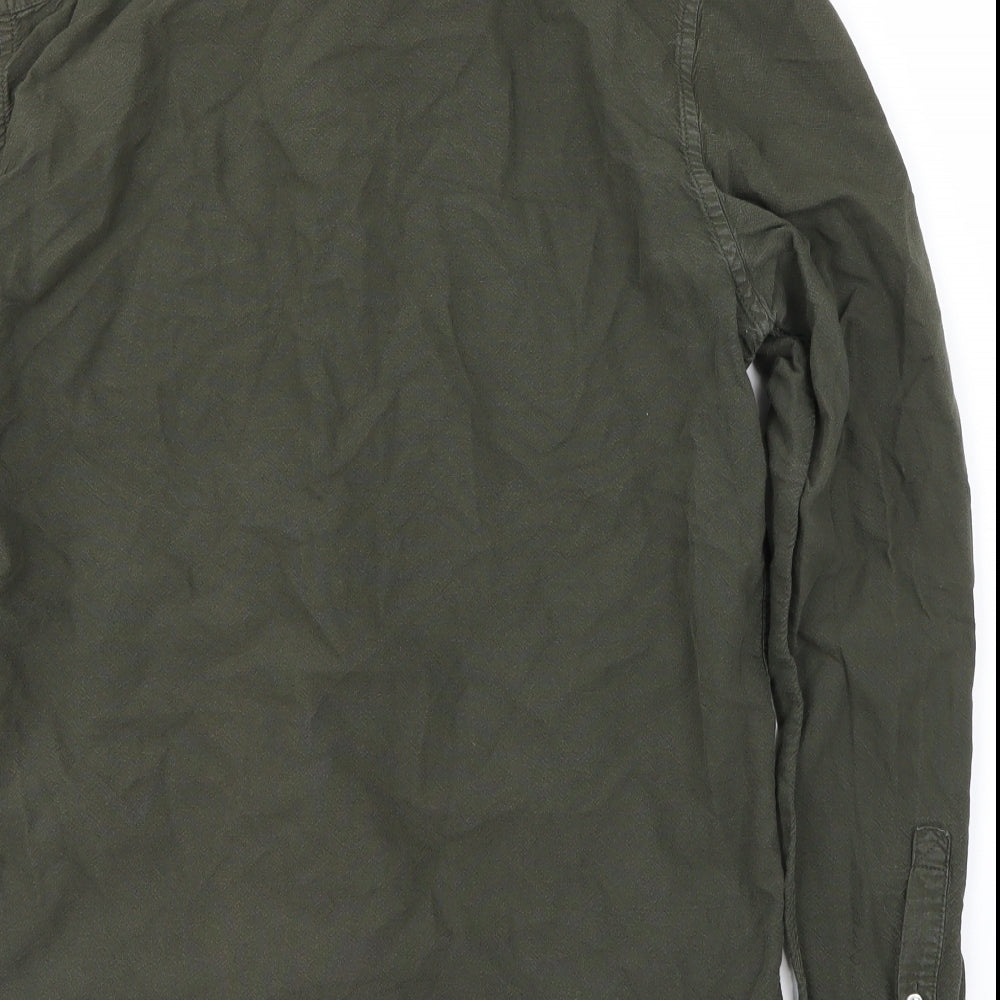 River Island Mens Green    Button-Up Size M