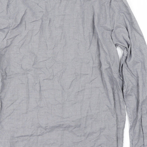 Ben Sherman Mens Grey Check   Button-Up Size M