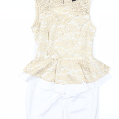AX Womens Beige   Fit & Flare  Size 12