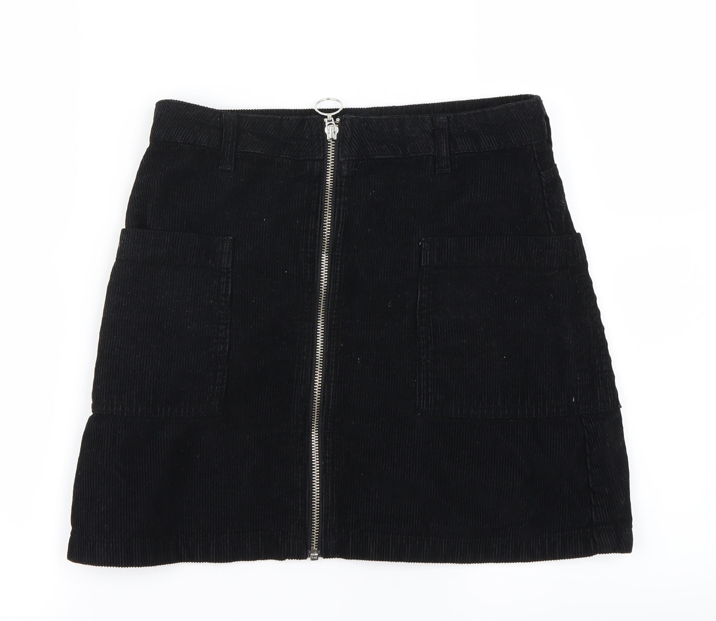 Topshop Womens Black   A-Line Skirt Size 8