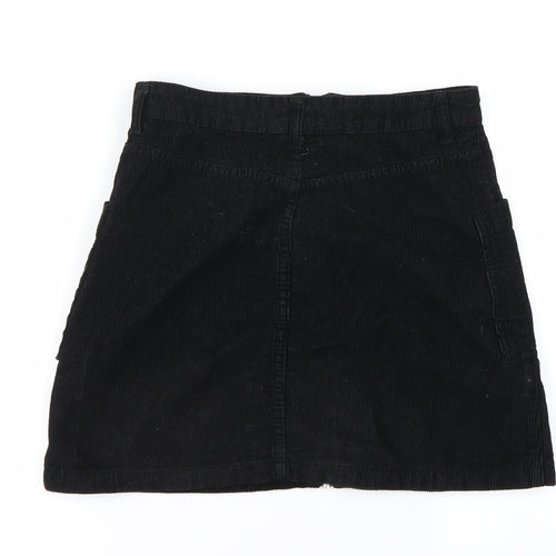Topshop Womens Black   A-Line Skirt Size 8