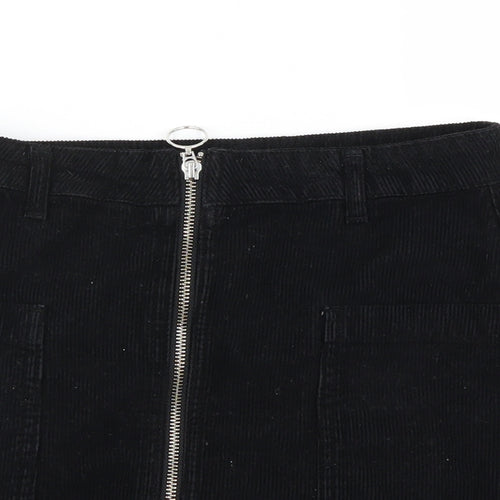 Topshop Womens Black   A-Line Skirt Size 8