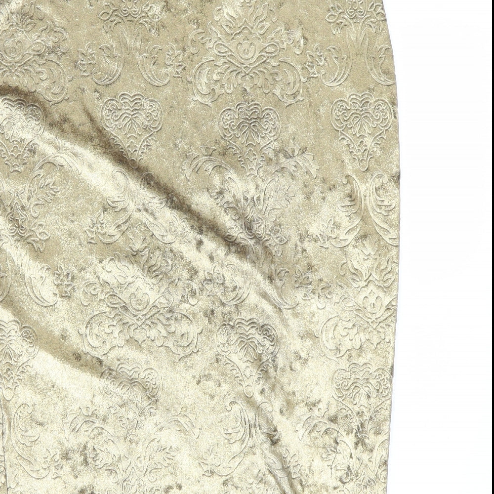 River Island Womens Yellow Floral  A-Line Skirt Size 10