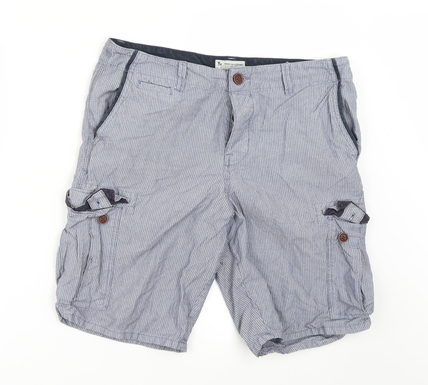 TU Mens Blue   Cargo Shorts Size 32 in