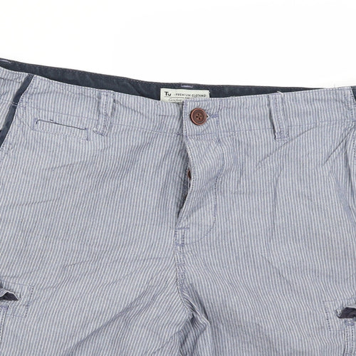 TU Mens Blue   Cargo Shorts Size 32 in