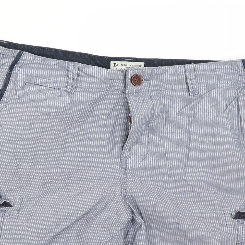 TU Mens Blue   Cargo Shorts Size 32 in