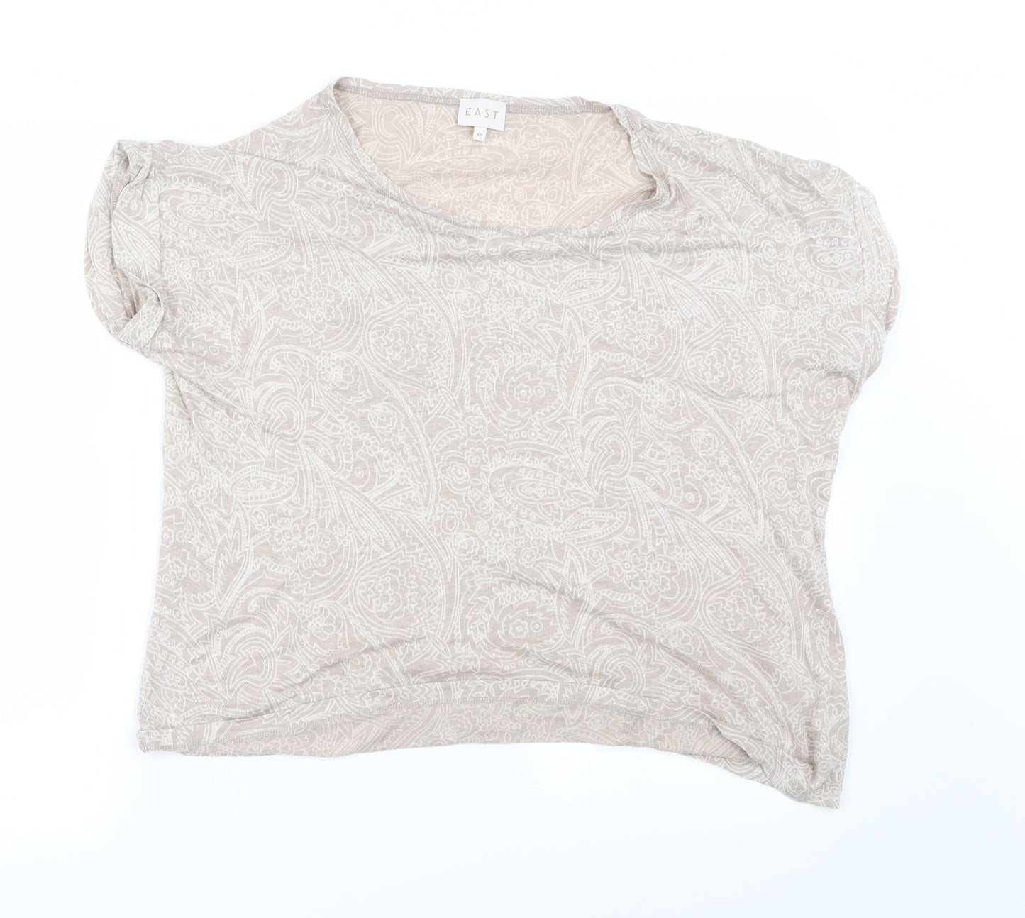 EAST Womens Pink Floral  Basic T-Shirt Size M