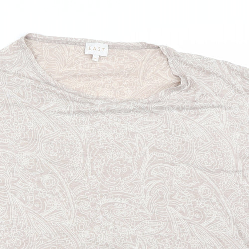 EAST Womens Pink Floral  Basic T-Shirt Size M