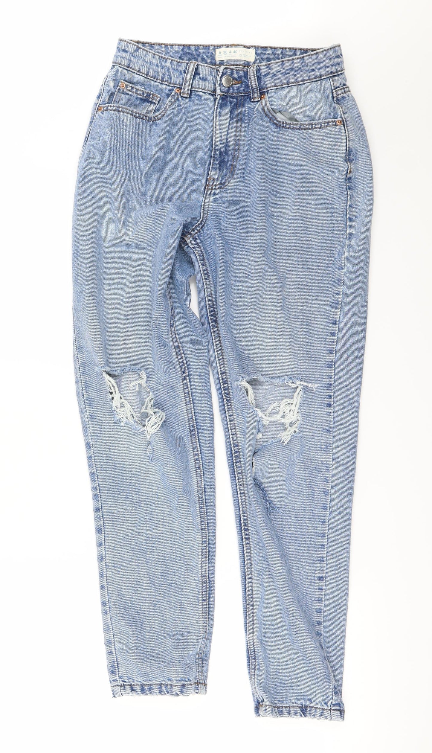 Primark Womens Blue   Straight Jeans Size 8 L26 in