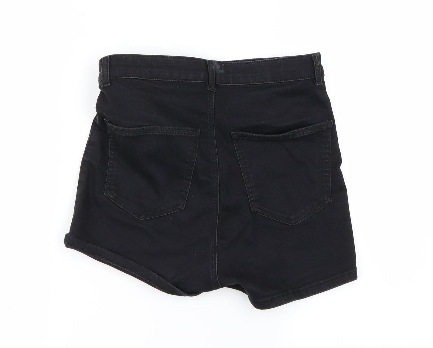 Topshop Womens Black   Cut-Off Shorts Size 12