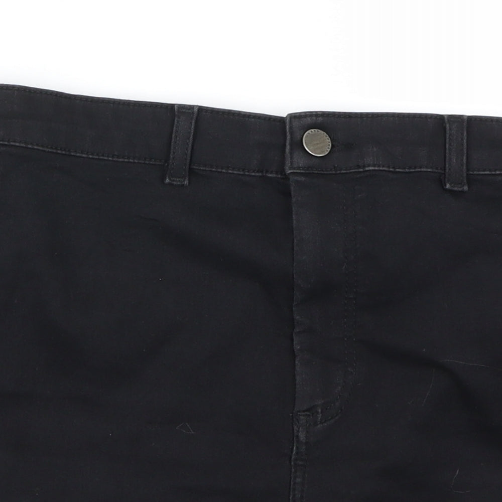 Topshop Womens Black   Cut-Off Shorts Size 12