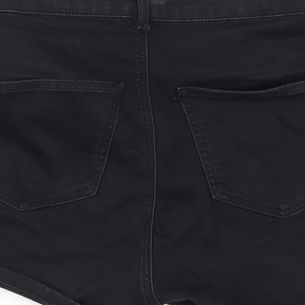 Topshop Womens Black   Cut-Off Shorts Size 12