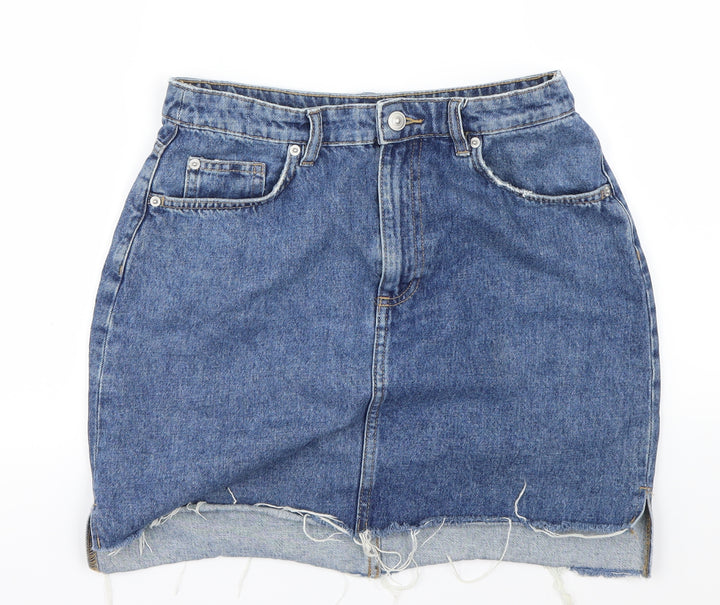 H&M Womens Blue A-Line Skirt Size S