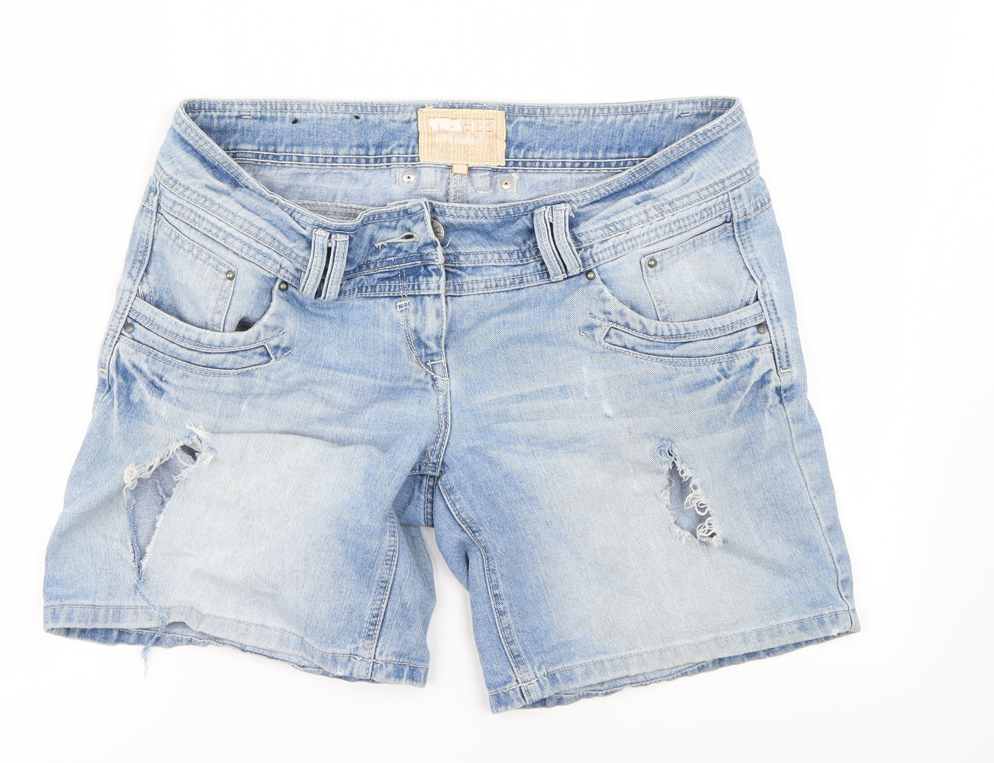 Preworn Womens Blue   Cut-Off Shorts Size 14