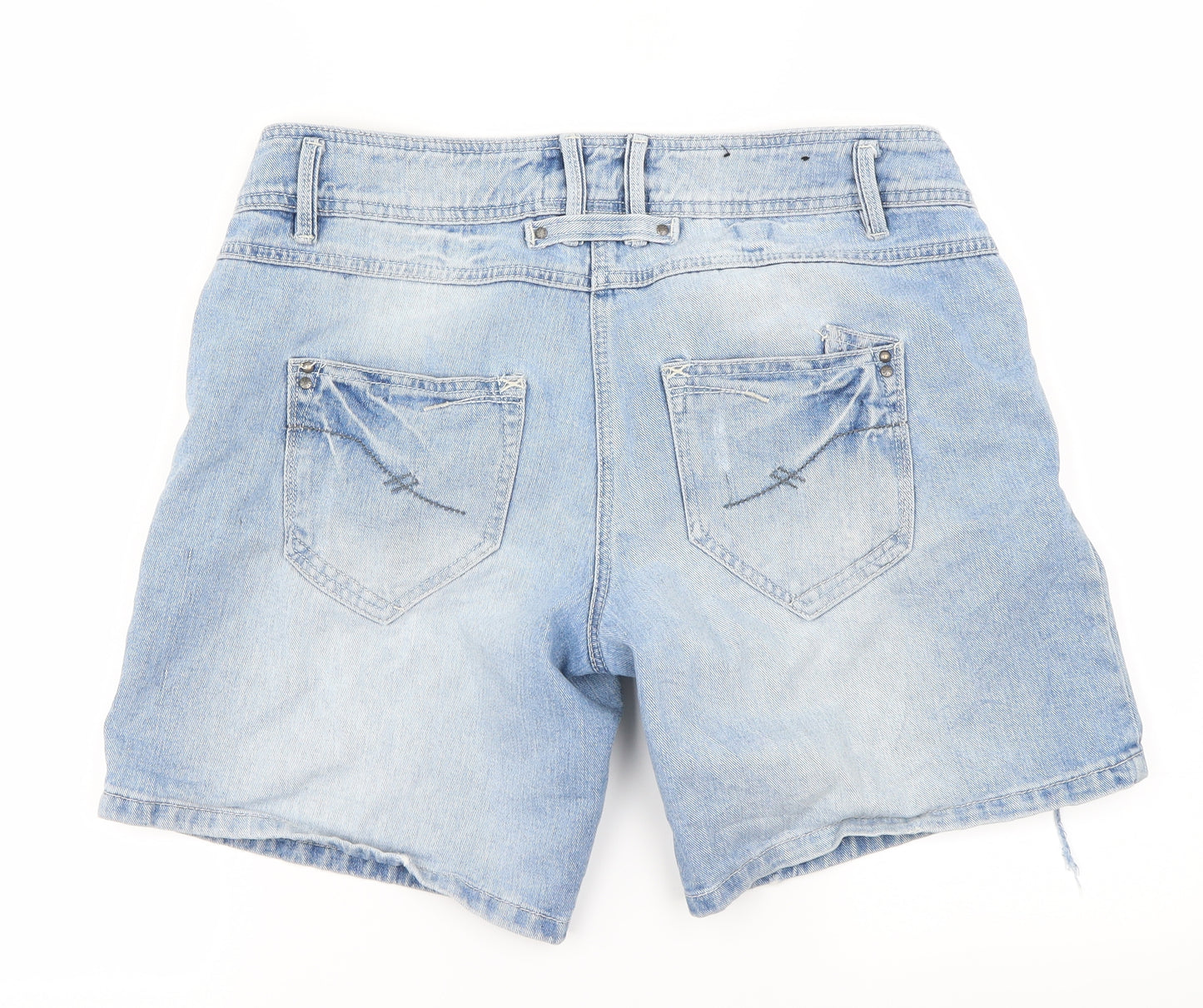 Preworn Womens Blue   Cut-Off Shorts Size 14