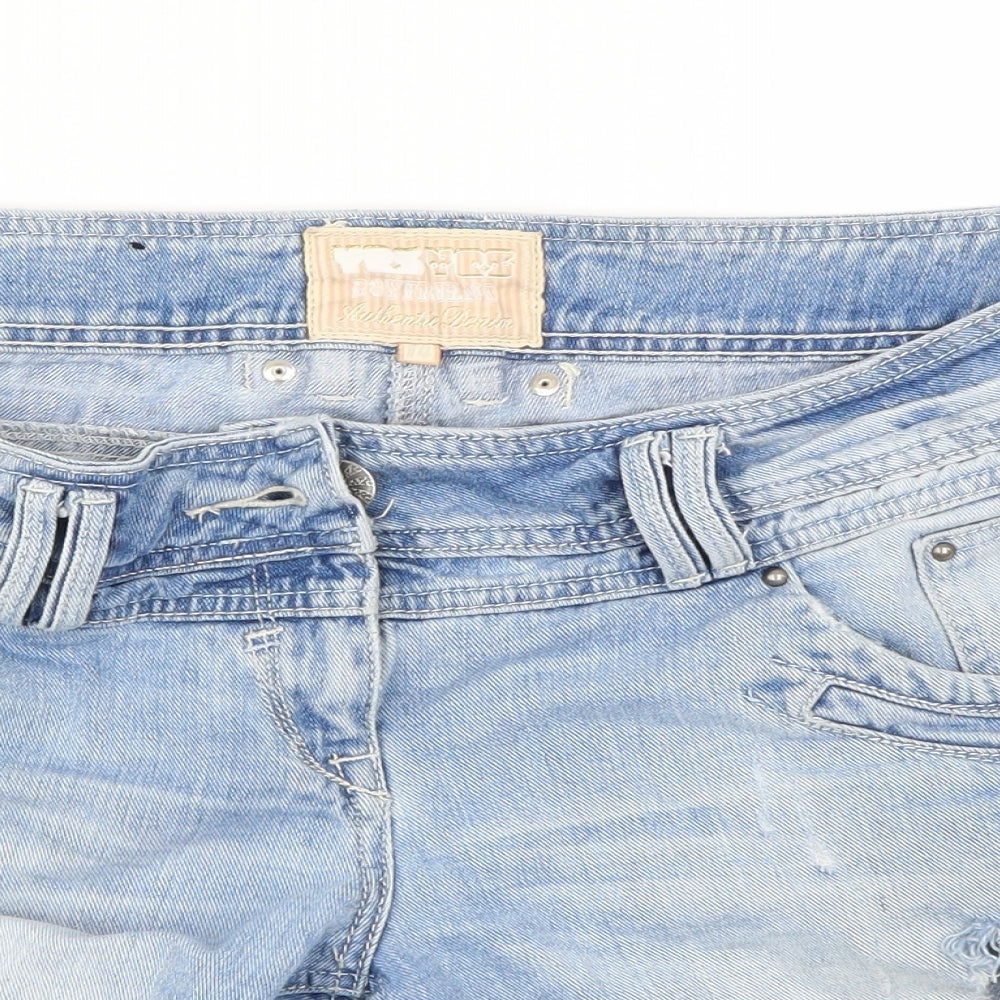 Preworn Womens Blue   Cut-Off Shorts Size 14