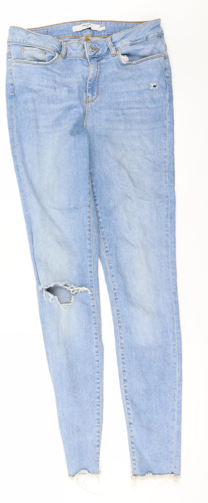 VERO MODA Womens Blue Skinny Jeans Size 28 in L29 in