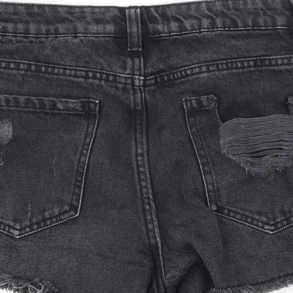 New Look Womens Black   Cut-Off Shorts Size 8