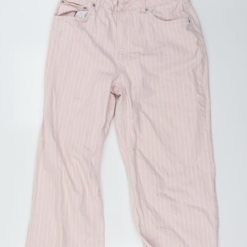 Topshop Womens Pink   Straight Jeans Size 30 in L23 in