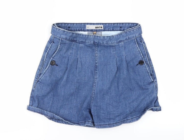 Topshop Womens Blue Cut-Off Shorts Size 28 in