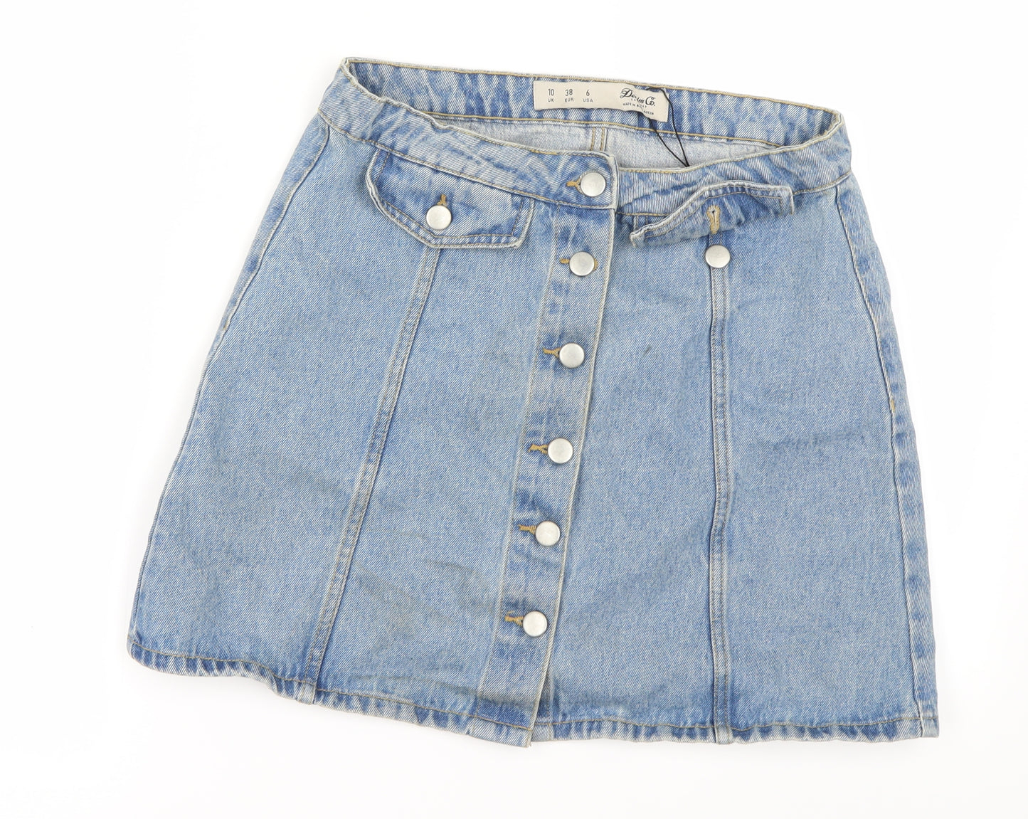 denim co Womens Blue   A-Line Skirt Size 10