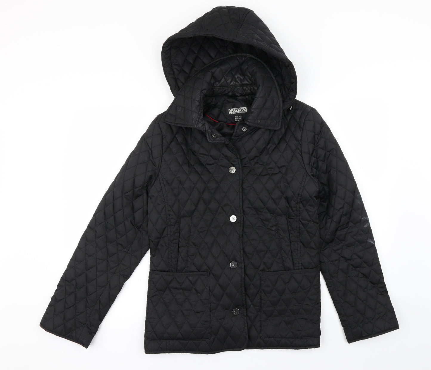 Canvas Womens Black   Jacket  Size 10