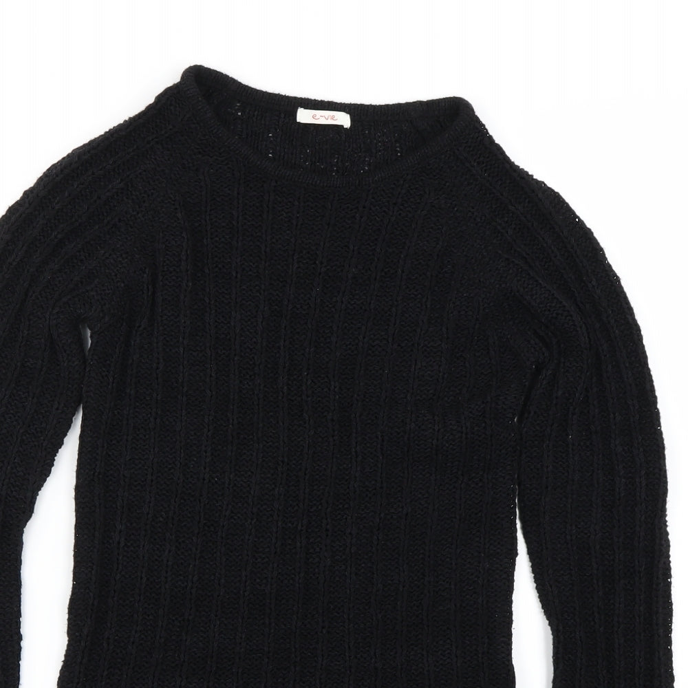 evie  Womens Black   Pullover Jumper Size 12