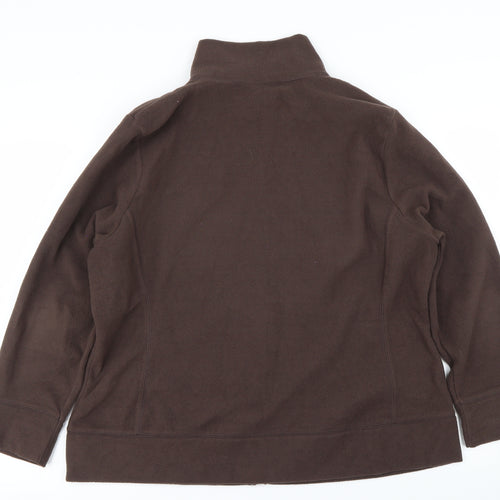 Preworn Womens Brown   Full Zip Jumper Size 22