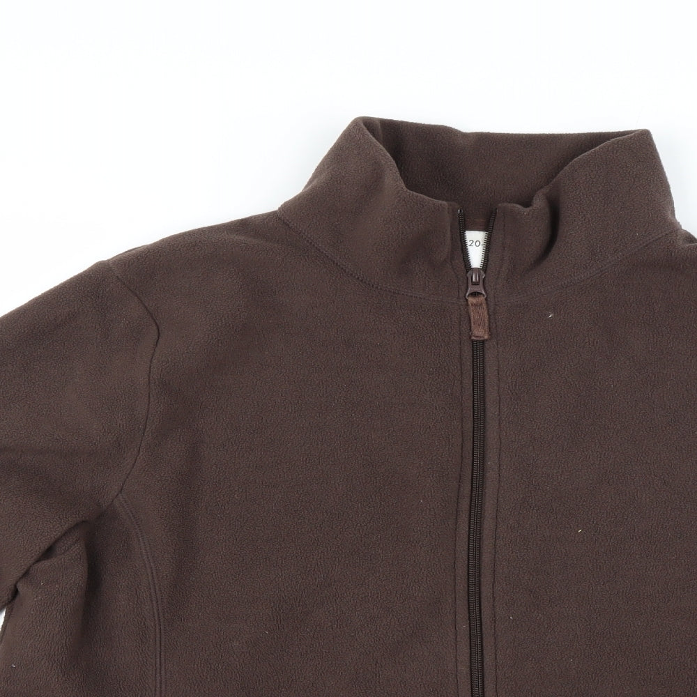 Preworn Womens Brown   Full Zip Jumper Size 22