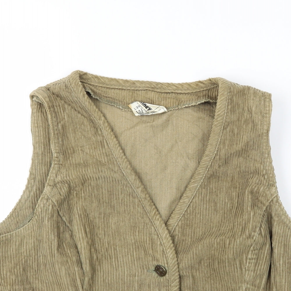Spinney Womens Green  Corduroy Jacket Waistcoat Size 14
