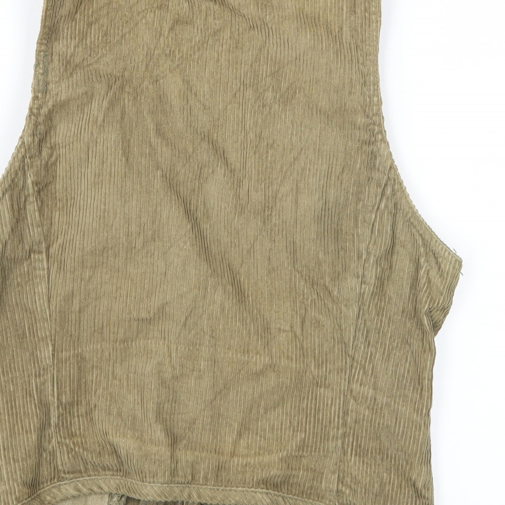 Spinney Womens Green  Corduroy Jacket Waistcoat Size 14