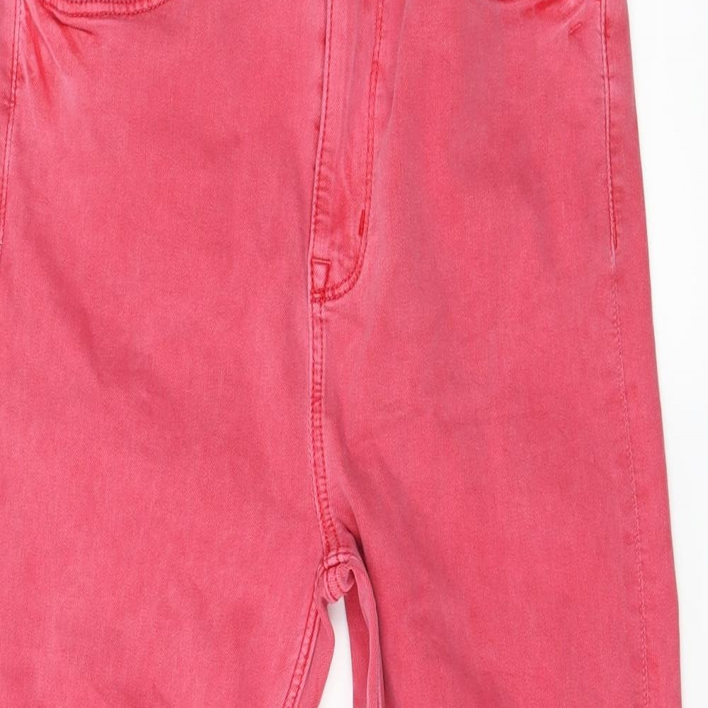 Preworn Womens Pink  Denim Cropped Jeans Size 10 L22 in