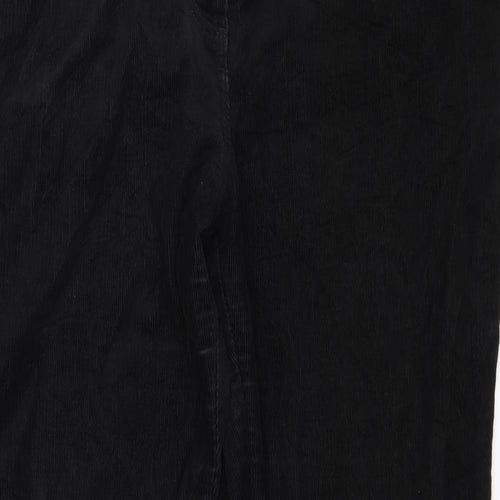 Marks and Spencer Womens Black  Corduroy Straight Jeans Size 14 L28 in