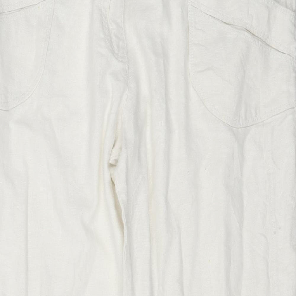 Fat Face Womens White   Trousers  Size 18 L29 in