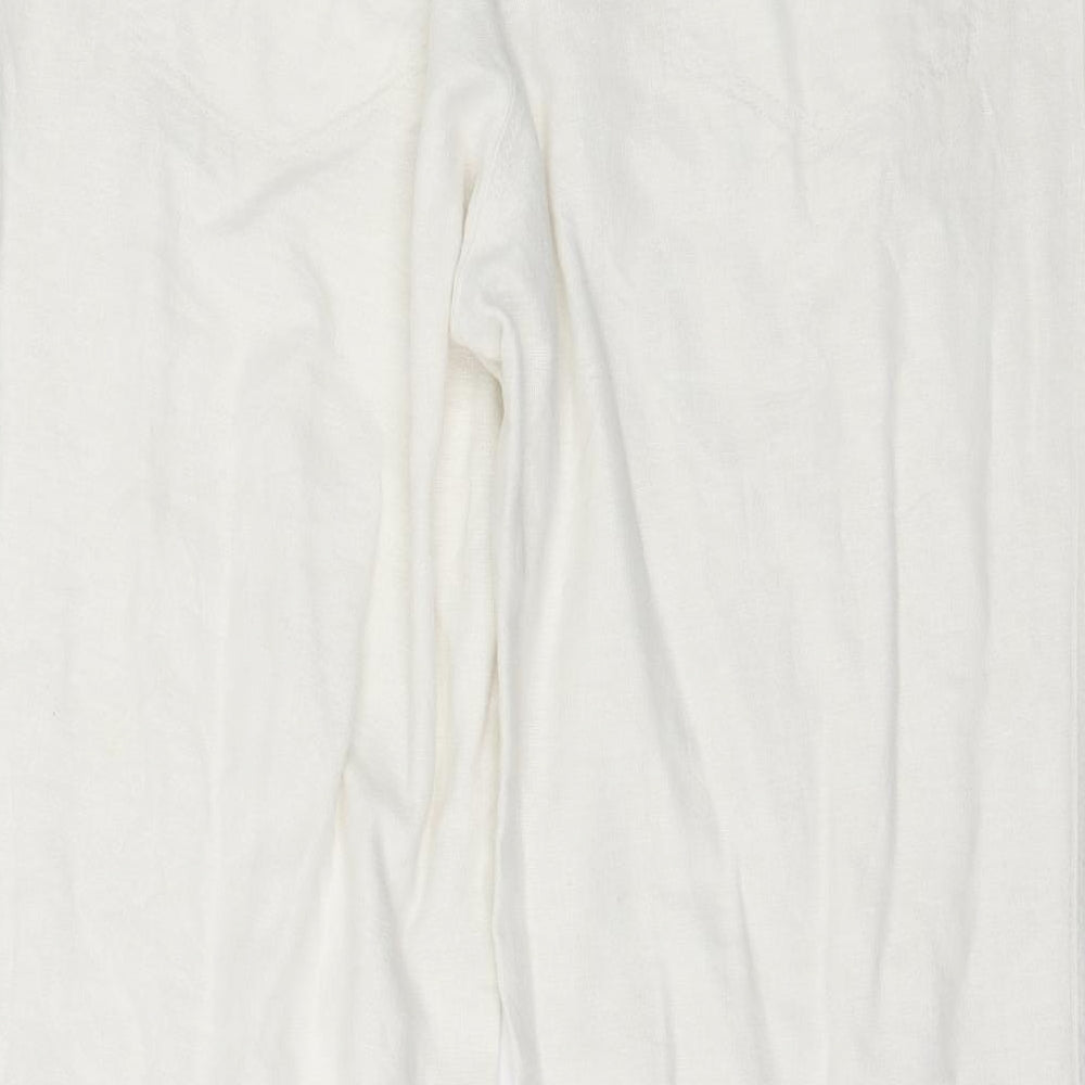 Fat Face Womens White   Trousers  Size 18 L29 in