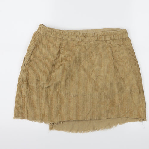 BDG Womens Brown  Corduroy Wrap Skirt Size M
